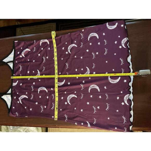 Purple white and black moons and stars XL nightgown - Picture 6 of 6
